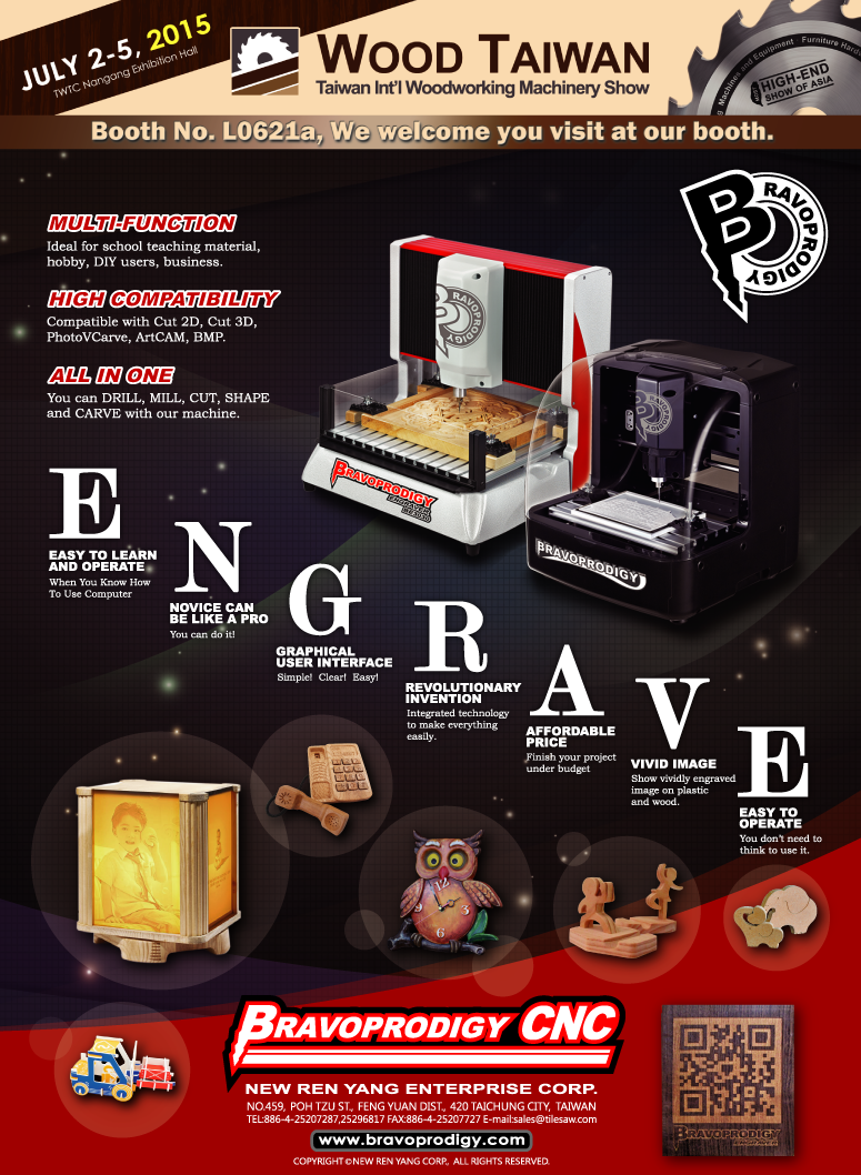 2015 WOOD TAIWAN の弊社ブースへようこそ。2015 年 7 月 2 日から 5 日まで台北でお会いしましょう !!!