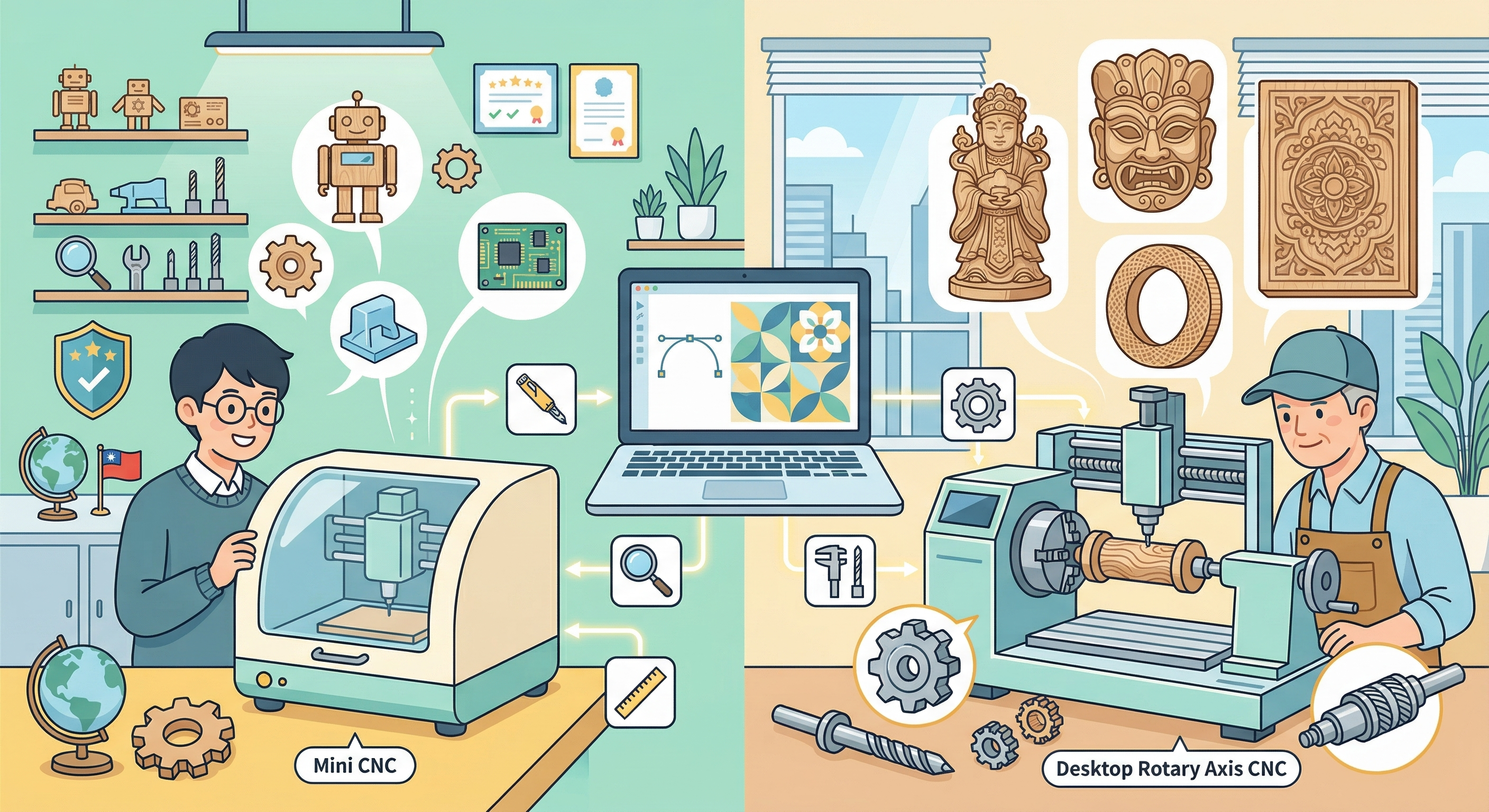 CNC雕刻機如何選？桌上型與迷你CNC差異、規格與選購指南全解析